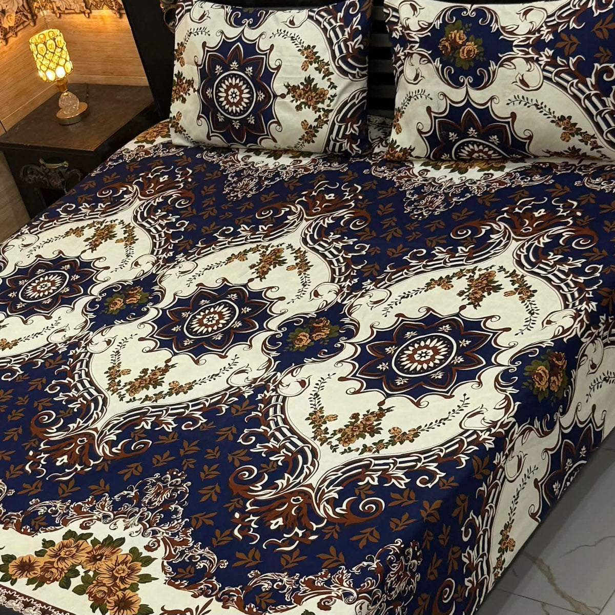 Crystal Cotton King Size Bedsheet