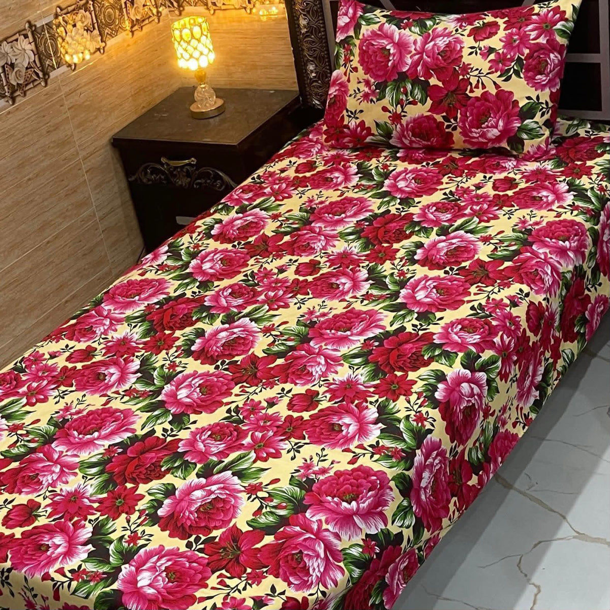 Crystal Cotton Single Pair Bedsheet
