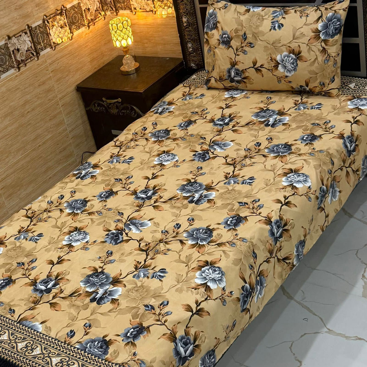 Crystal Cotton Single Pair Bedsheet