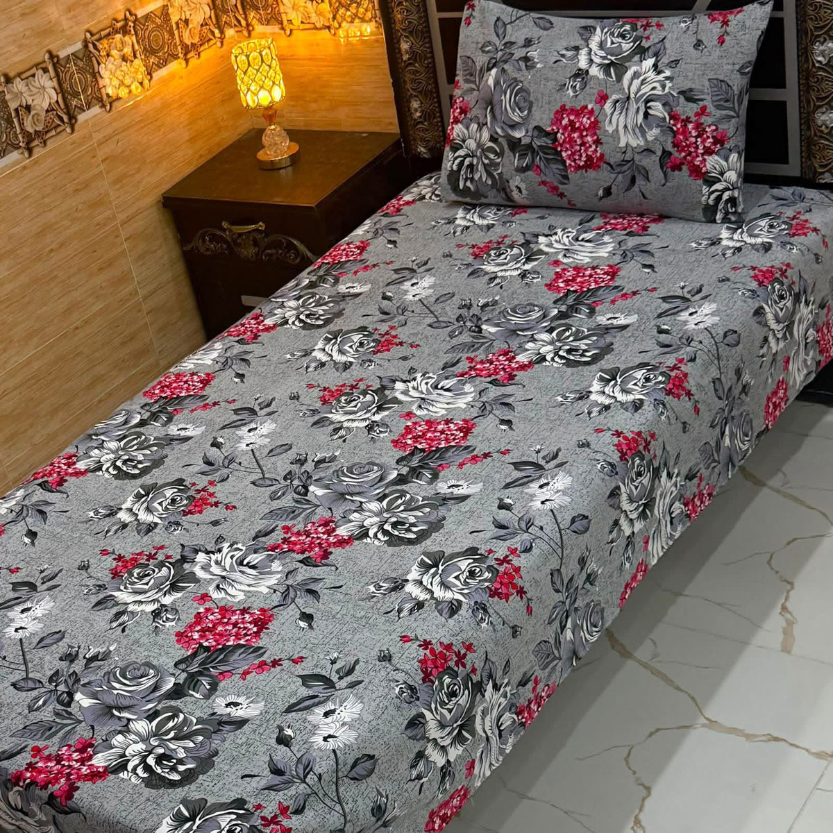 Crystal Cotton Single Pair Bedsheet