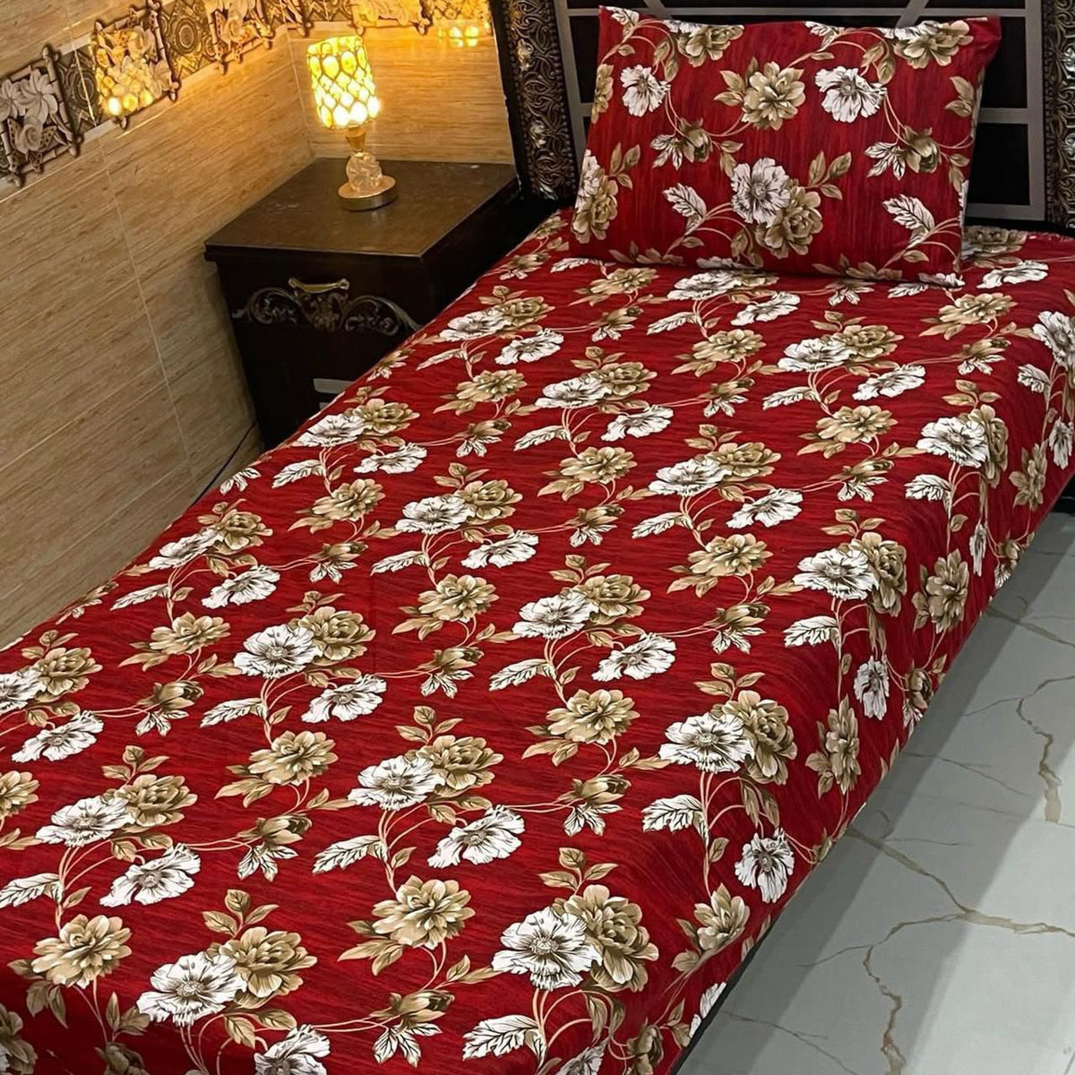 Crystal Cotton Single Pair Bedsheet