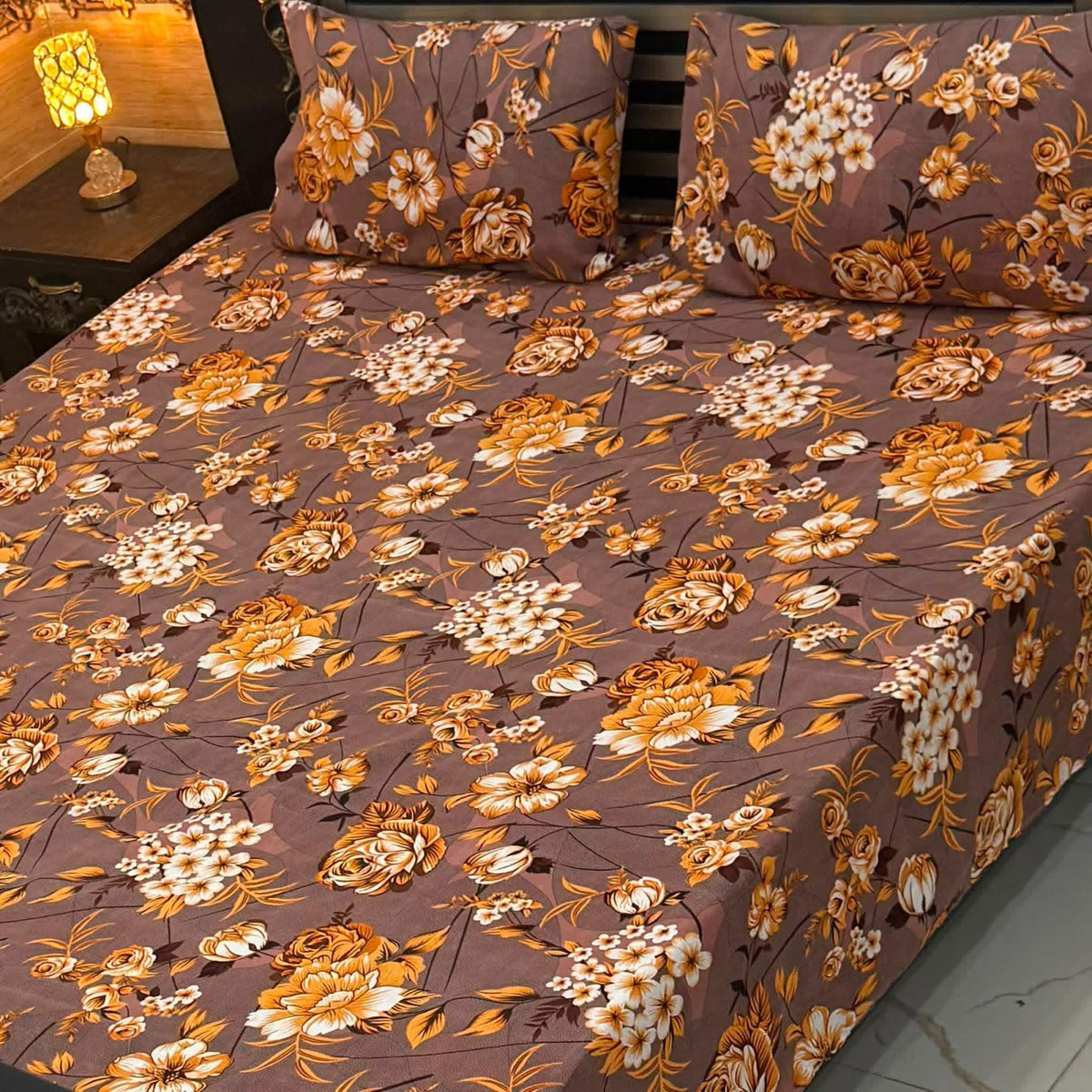 Crystal Cotton King Size Bedsheet