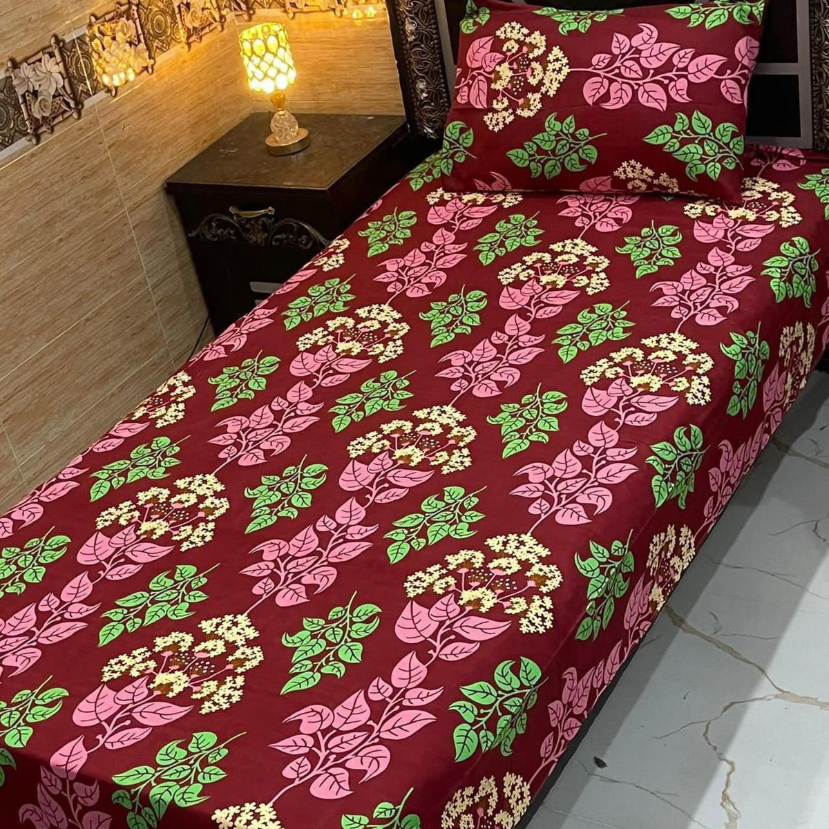 Crystal Cotton Single Pair Bedsheet