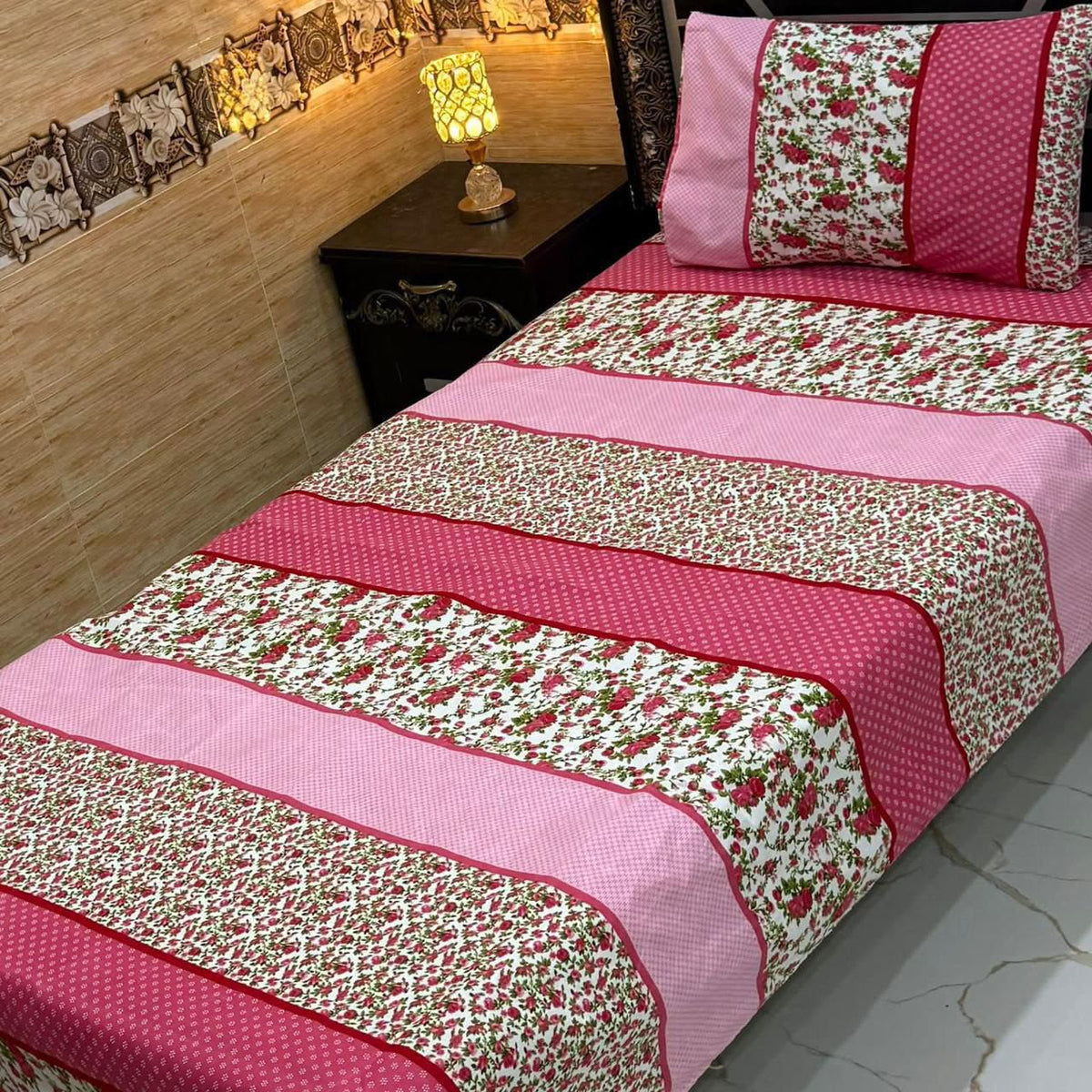 Crystal Cotton Single Pair Bedsheet