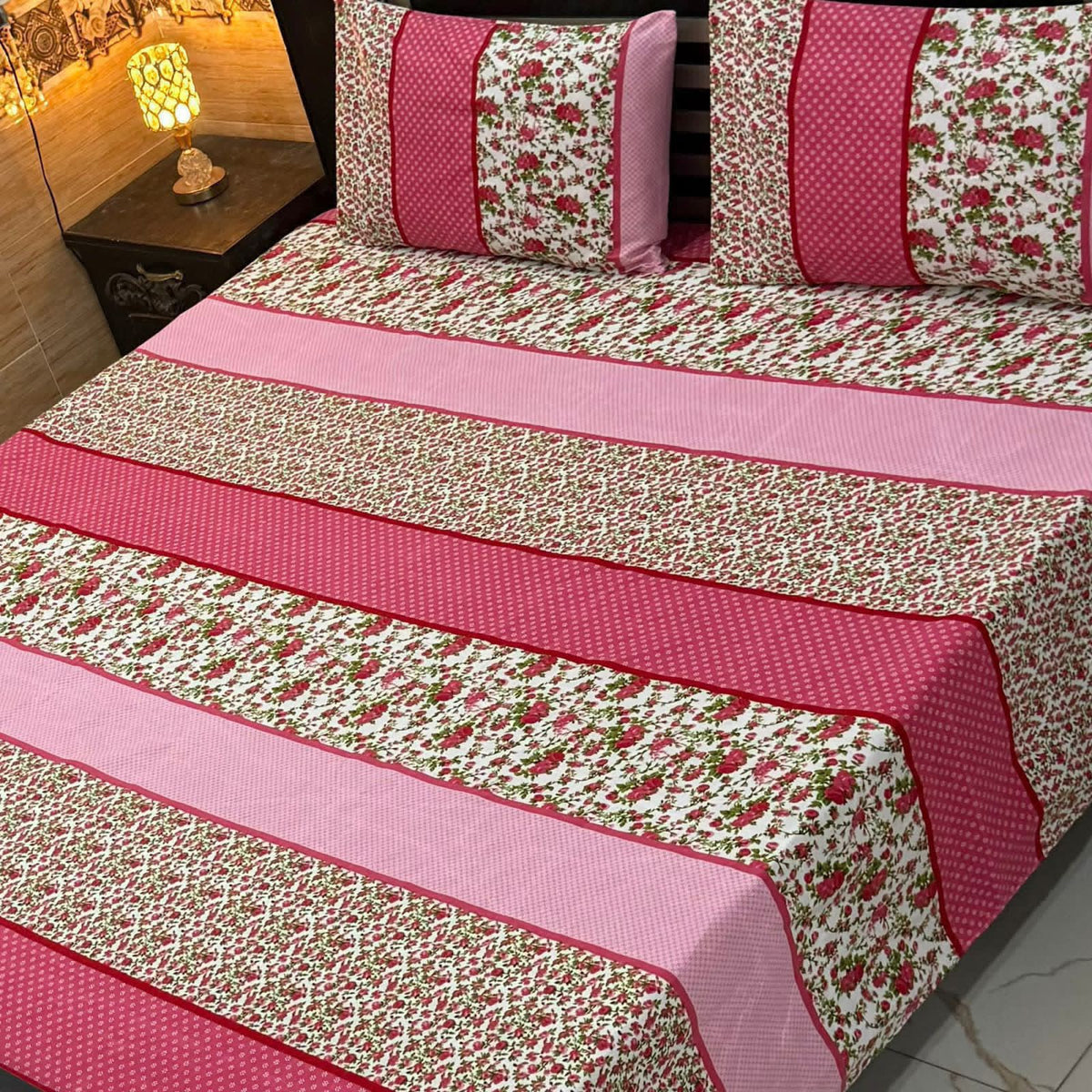 Crystal Cotton King Size Bedsheet