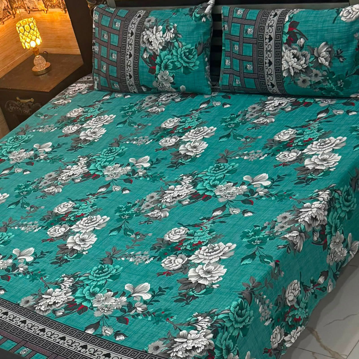 Crystal Cotton King Size Bedsheet