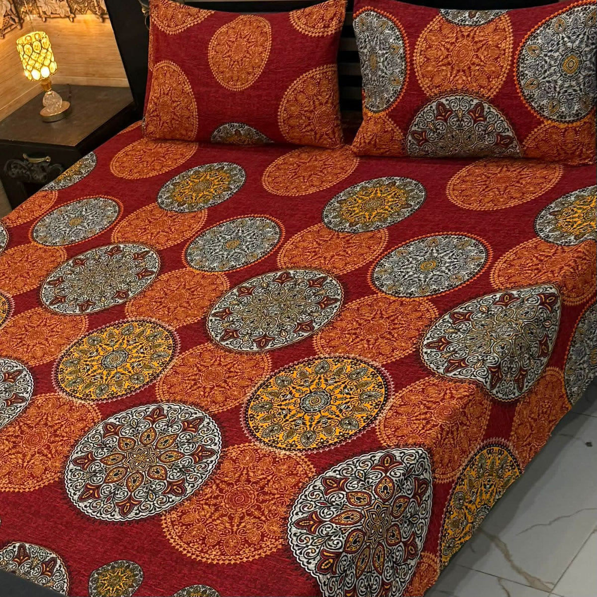 Crystal Cotton King Size Bedsheet