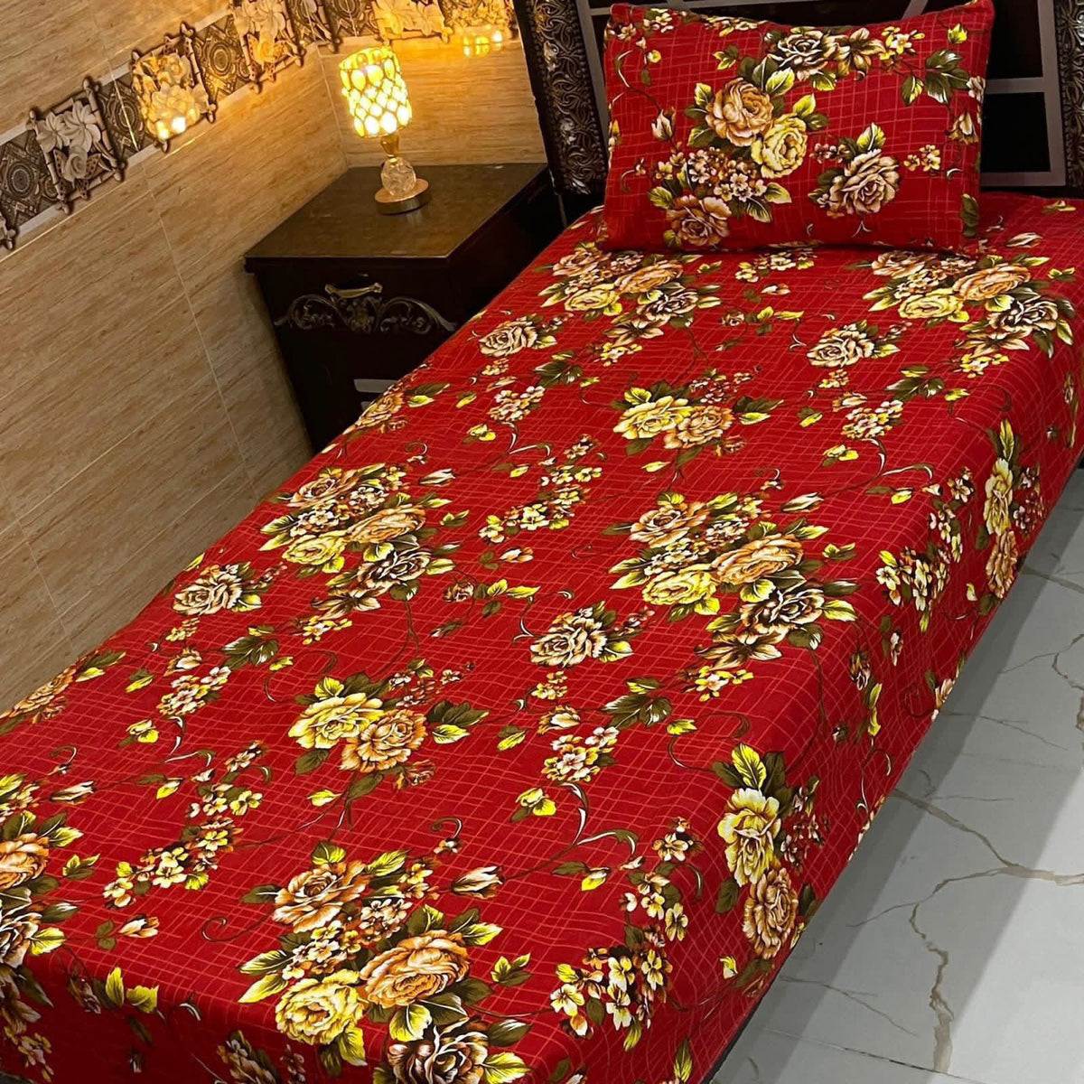 Crystal Cotton Single Pair Bedsheet