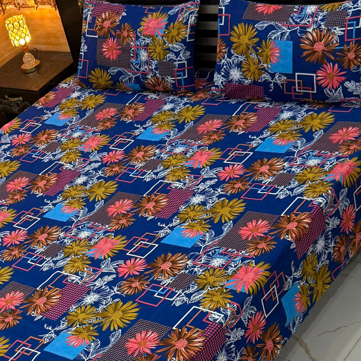 Crystal Cotton King Size Bedsheet
