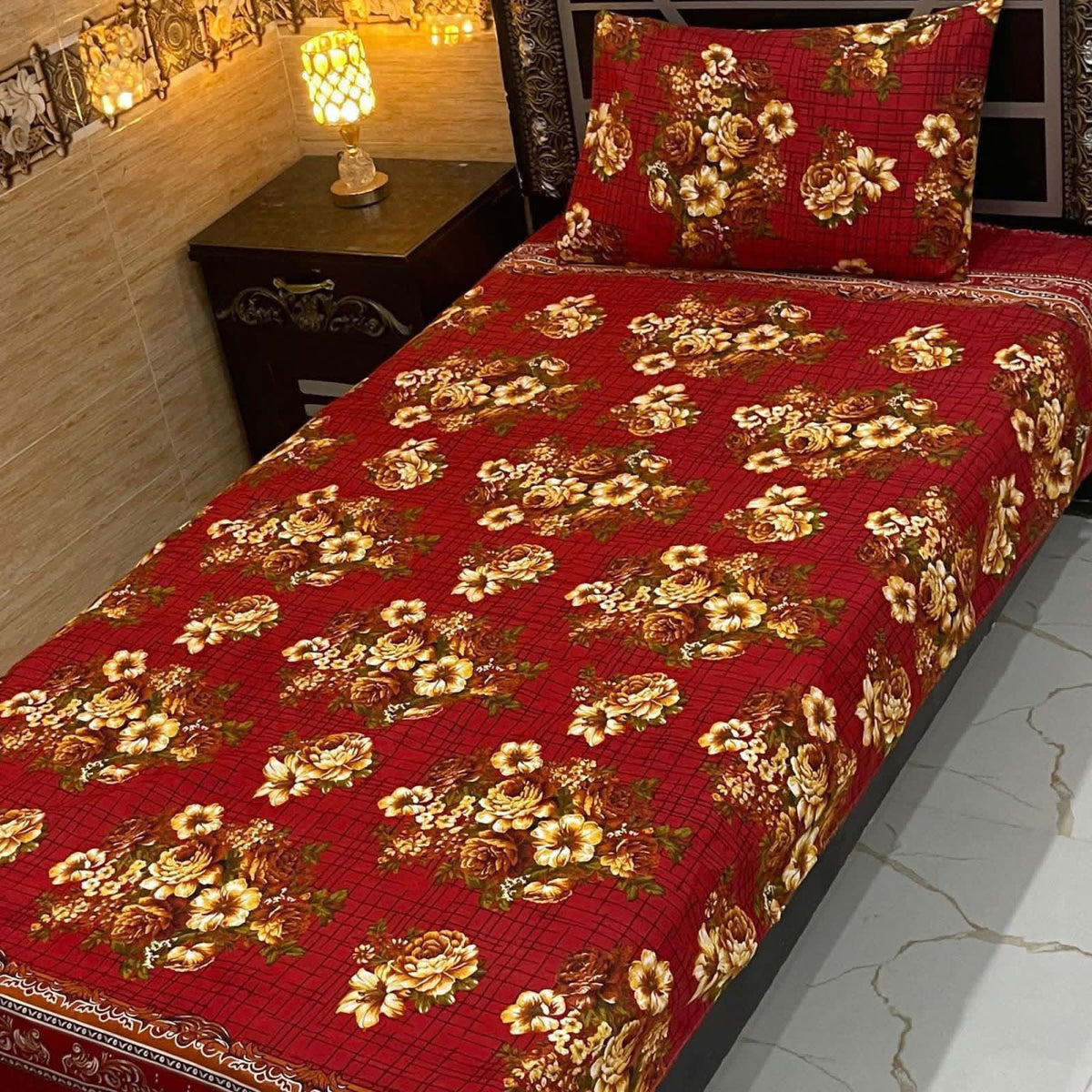 Crystal Cotton Single Pair Bedsheet