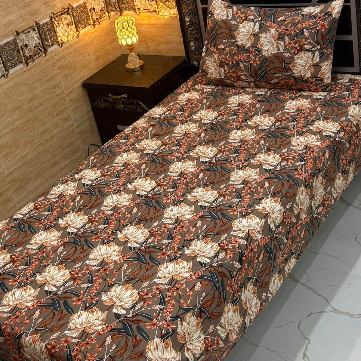 Crystal Cotton Single Pair Bedsheet