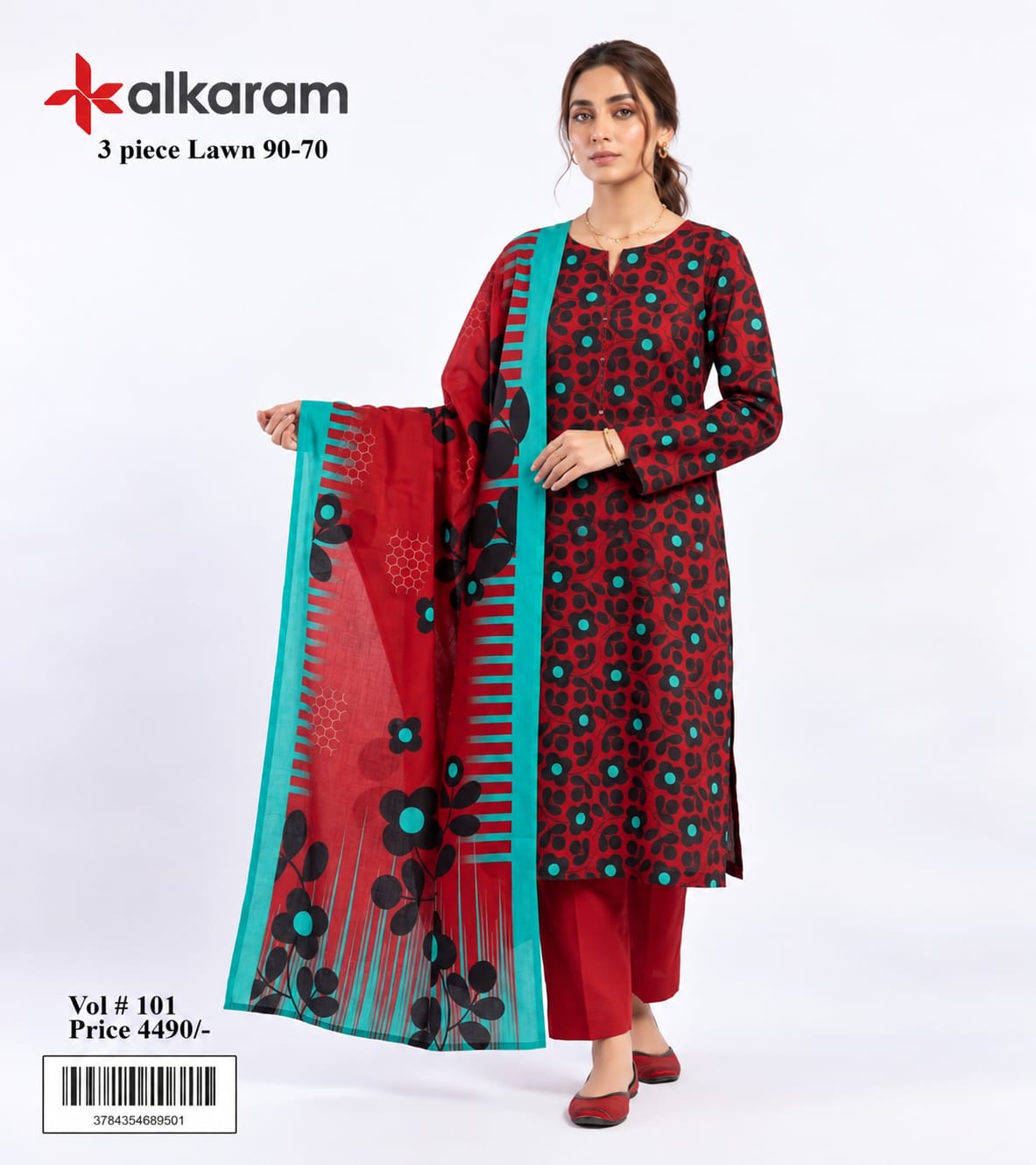 Printed Lawn 3-Piece Unstitched Fabric