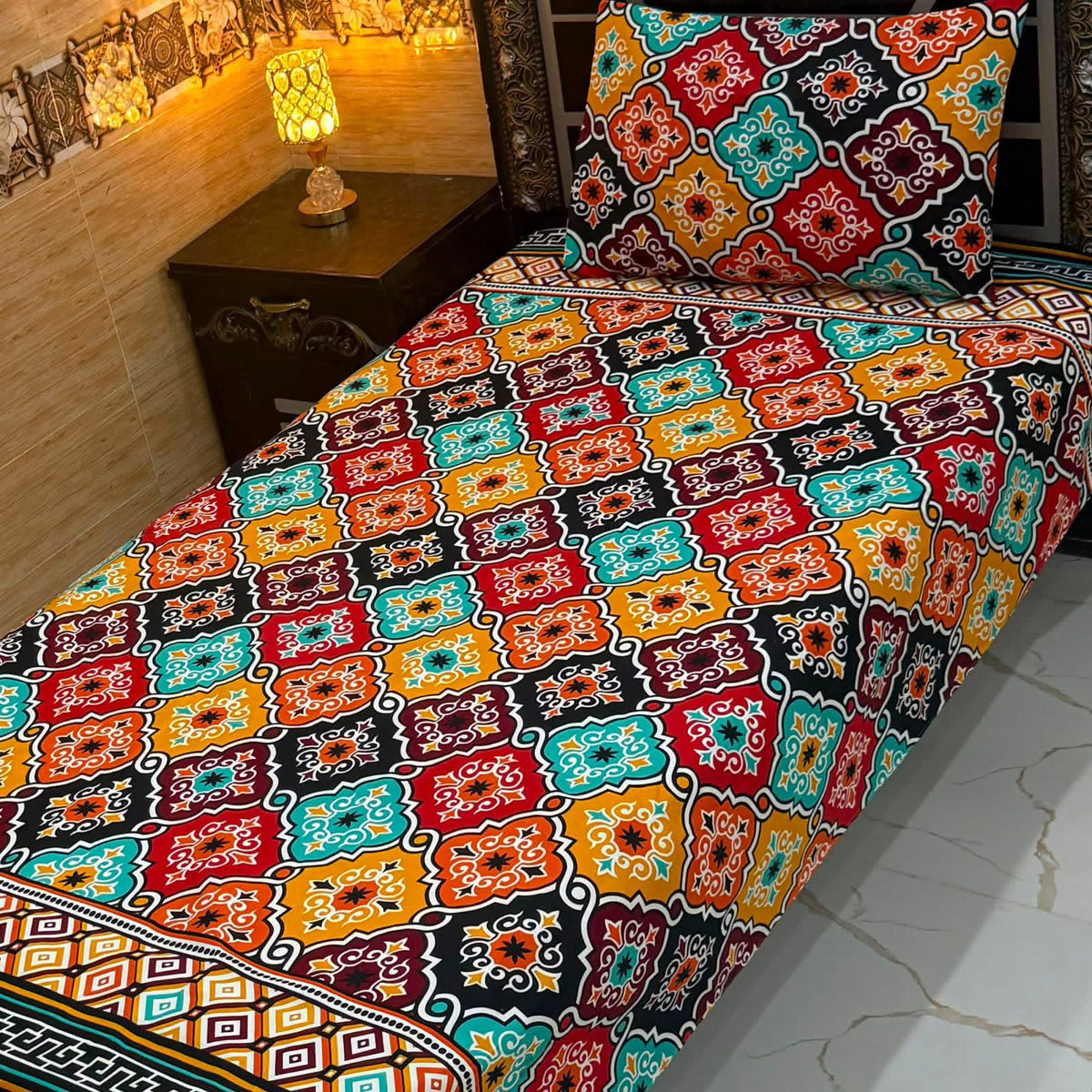 Crystal Cotton Single Pair Bedsheet