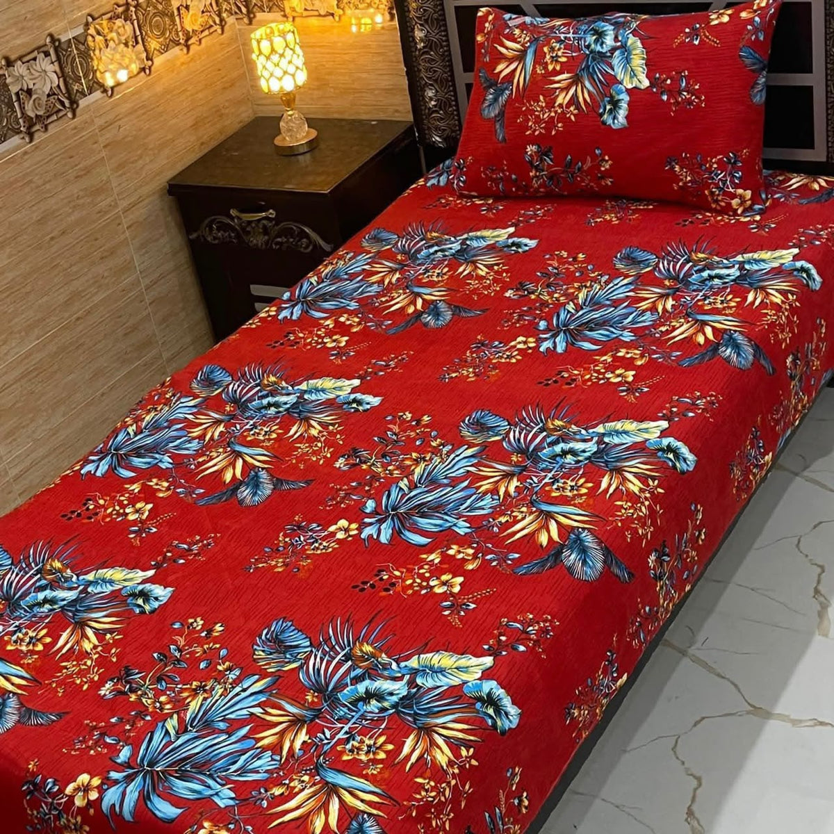Crystal Cotton Single Pair Bedsheet