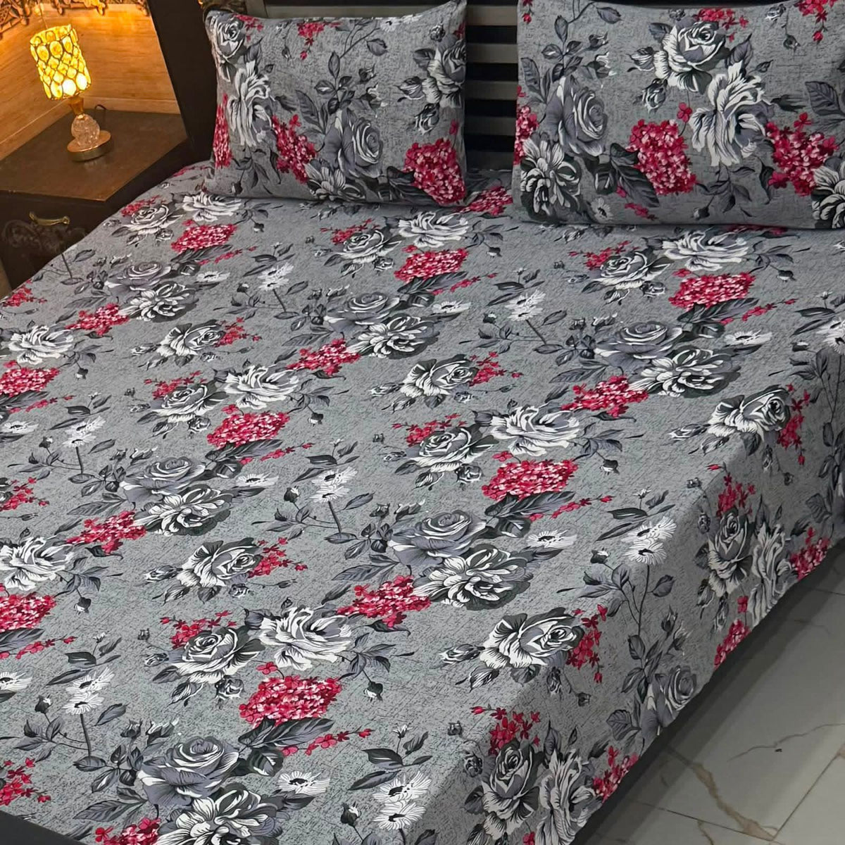 Crystal Cotton King Size Bedsheet