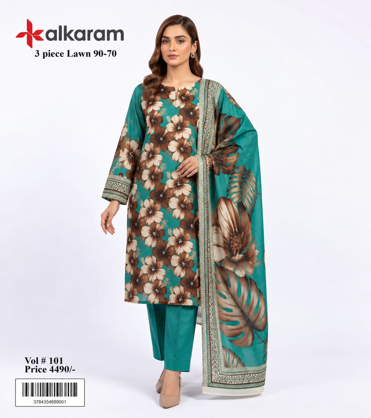 Printed Lawn 3-Piece Unstitched Fabric