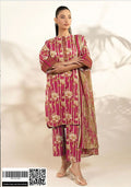 Printed Khaddar 3-Piece Unstitched Fabric