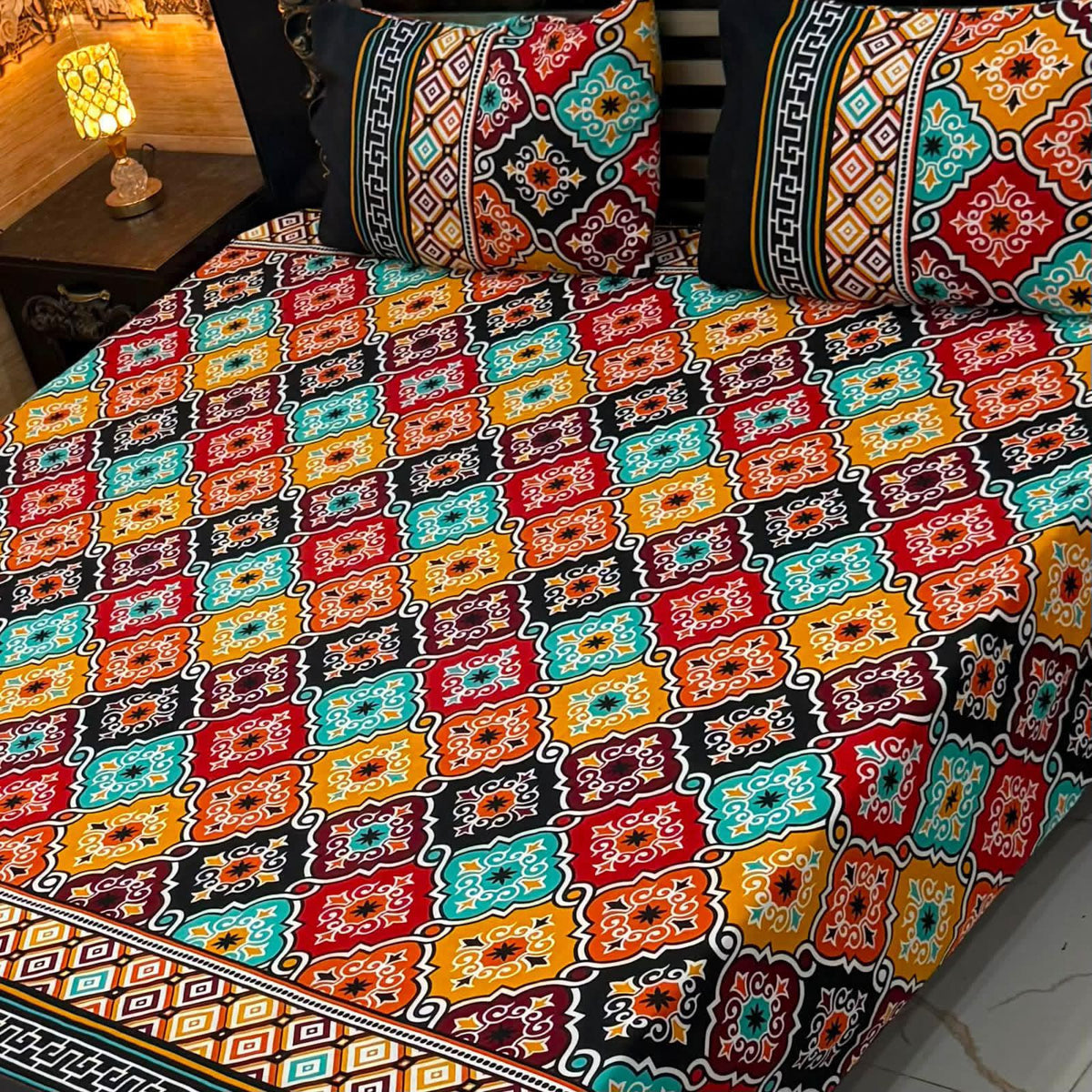 Crystal Cotton King Size Bedsheet