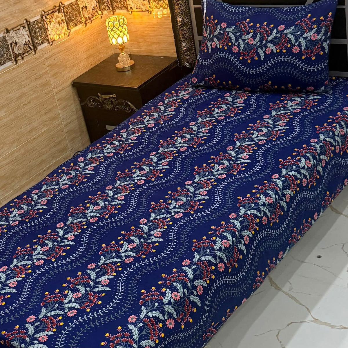 Crystal Cotton Single Pair Bedsheet