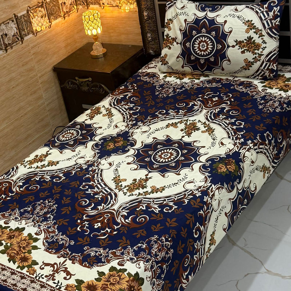 Crystal Cotton Single Pair Bedsheet