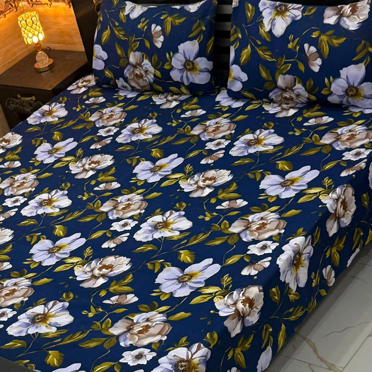 Crystal Cotton King Size Bedsheet
