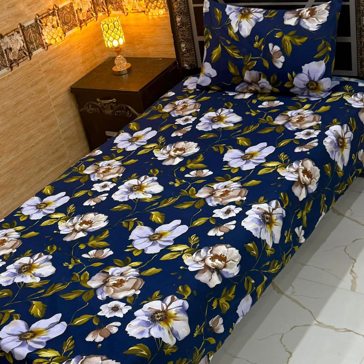 Crystal Cotton Single Pair Bedsheet